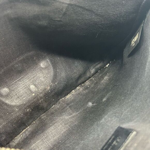 Fendi Faces Black Zip Leather Clutch Bag Mens Unisex 2016 Fall/Winter - Picture 14 of 16